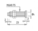 ELECTRO PJP - Douille femelle 4 mm - raccord filetage M6 avec écrous M6