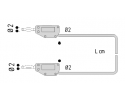 ELECTRO PJP - CORDON PVC MF 2mm/MF 2mm 0,40mm2 100cm BLEU 214