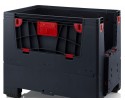  - FOLDABLE ESD BIG BOX 120x80x110cm WITH 4 OPENING FLAPS, 4 WHEELS