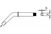Stiften CT6 X (hoek) voor soldeerbout W101