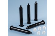 Syringe barrel/Piston Sets Black/White Optimum
