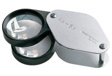 ESCHENBACH - Metal folding magnifier 4x + 6x = 10x