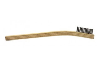  - Wooden brush with stainless steel bristles
