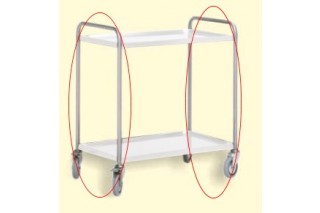 ITECO - Kit of 2 Uprights-handles with wheels