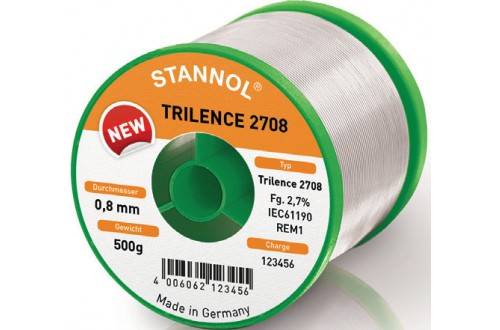 STANNOL - SOLDER WIRE FLOWTIN TSC305 Sn96,5Ag3Cu0,5 Trilence 2708 2,7% (0,7mm-500g)