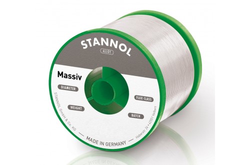 STANNOL - Fil à souder TC Sn99,3 Cu0,7 (MASSIVE)