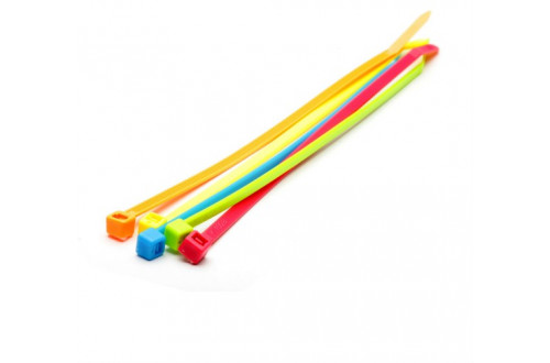  - 200x4.8mm FLUORESCENT BLUE CABLE TIES  x100
