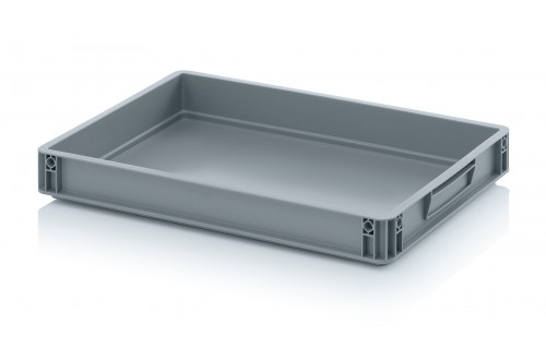  - EURO CONTAINER SOLID 60x40x7,5cm GREY