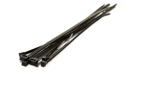  - 200x4.8mm BLACK CABLE TIES  x100