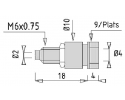 ELECTRO PJP - APPARAATKLEM 4mm - NIET GESCHROEFD - ZWART - 3230-I
