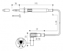 ELECTRO PJP - CORDON POINTE DE TOUCHE PVC D4 + MLS D4 0,75mm2 100cm NOIR 4410-D4-IEC
