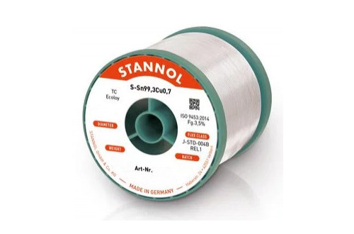 STANNOL - SOLDEERDRAAD TC Sn99,3Cu0,7 ALU1 3,5% (3,0mm-500g)